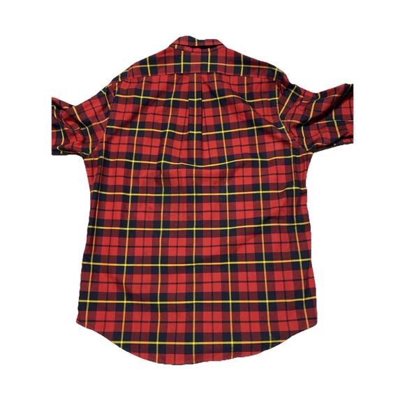 Ralph Lauren Shirt Mens Extra Large Red Plaid Classic Fit Button EUC Casual XL - Picture 2 of 8